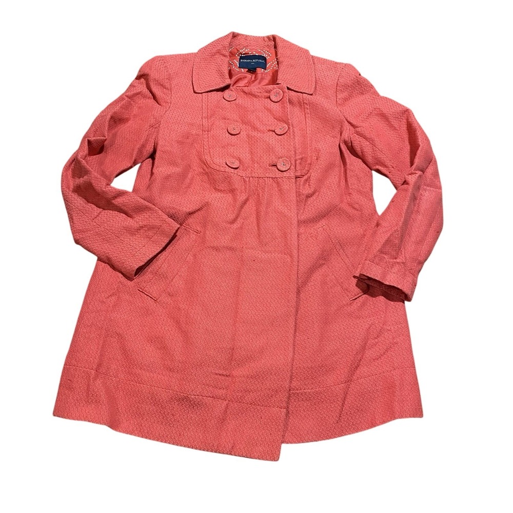 Banana Republic Women's Coat Coral Orange‎ Winter Jacket Size Small